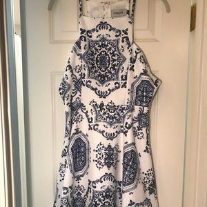NWT blue and white patterned dress